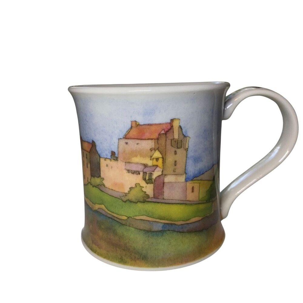 Dunoon Mug Bute Shape Emma Ball Scottish Scenes Watercolor Coffee Tea Mug